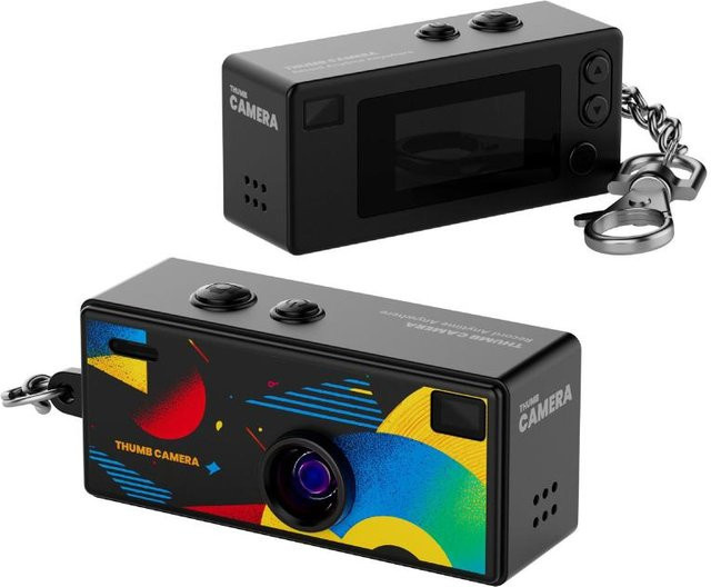 LYF Tragbare Mini Actionkamera mit LCD-Display und 1080P HD-Videoaufnahme als Schlüsselanhänger in Schwarz - Bild 1