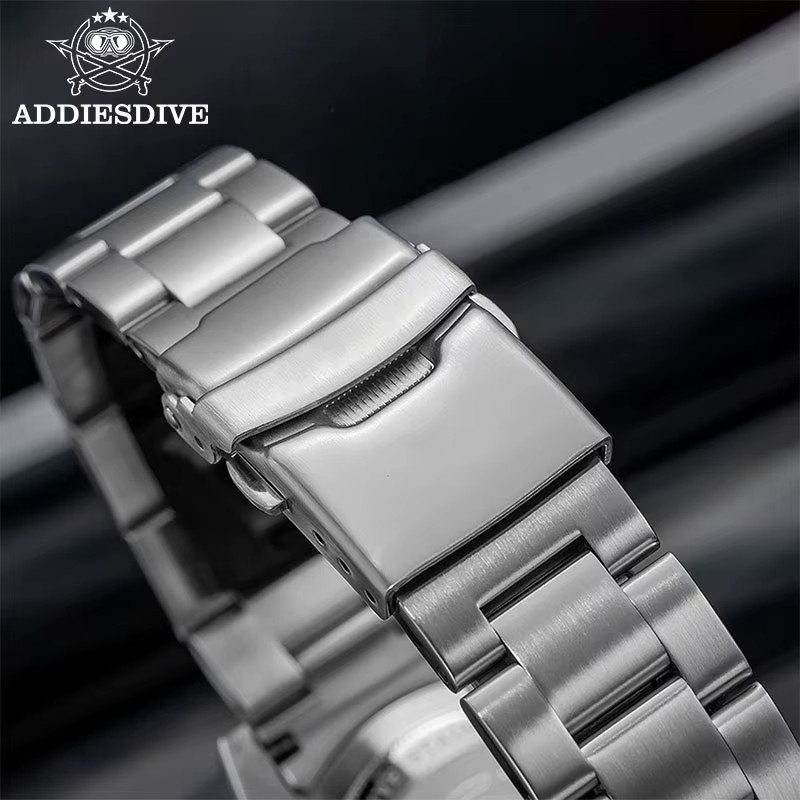 ADDIESDIVE Armbanduhr, Quarz, Edelstahl, 41 mm, Schwarz, Herren - Bild 3