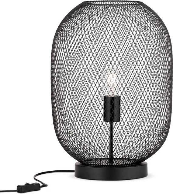 Orion Leuchten Tischleuchte Georgina in Schwarz aus Metall im Industrial Design mit E27 Fassung - Bild 1