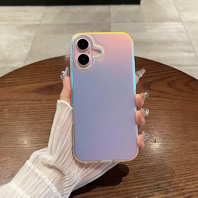 RPKKS Aurora-Laser Handyhülle mit Farbverlauf und mattem Finish für iPhone 17, 16, 15, 14, 13, 12, 11 Pro Max, stoßfeste harte Rückseite, Multicolour - Bild 3