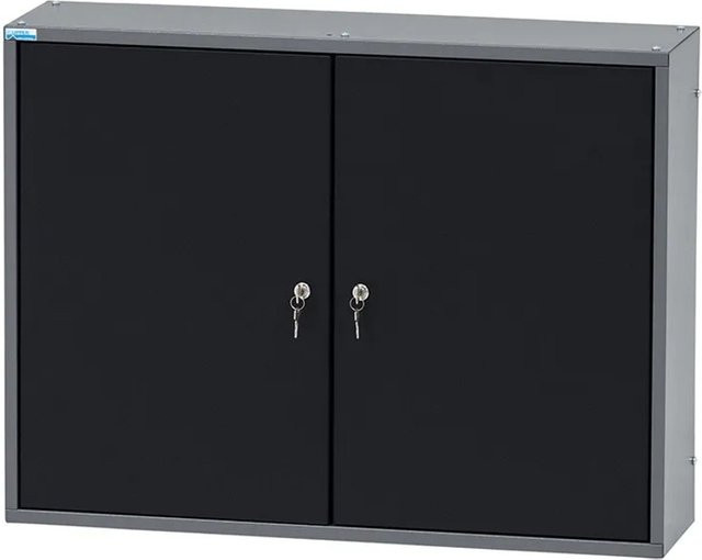 Küpper Hängeschrank 2-Türig mit 36 Sichtboxen in Schwarz-Hellgrau B/T/H: 60 x 20 x 80 cm - Bild 1
