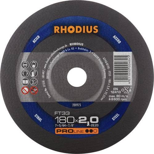 Rhodius FT33 200975 Trennscheiben-Set für Stahl, 25 Stück, Schwarz - Bild 1