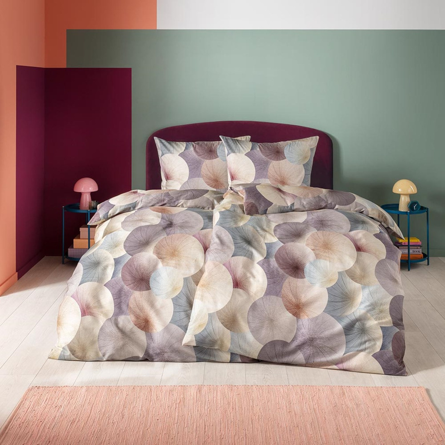 Estella Mako-Satin Bettwäsche Pamela Punkte Bälle in Beige Taupe, B/H: 135 x 200 cm mit Kissenbezug 80 x 80 cm - Bild 1