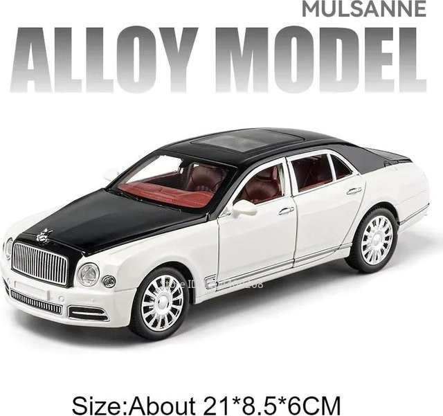 Linyi toy car Mulsanne Bentayga Automodell, 1:24, Metall, Licht und Sound, ab 14 Jahren - Bild 1