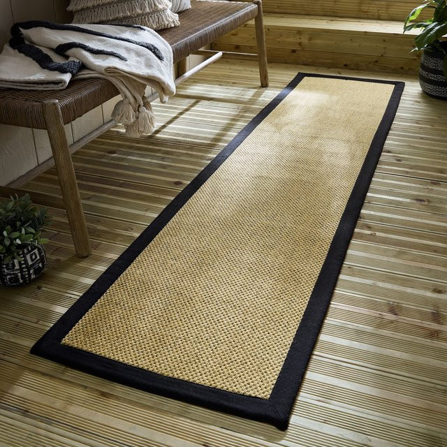 Outdoor-Läufer Kadima Design Bordüre Natur-Schwarz, B/T: 60 x 230 cm - Bild 1