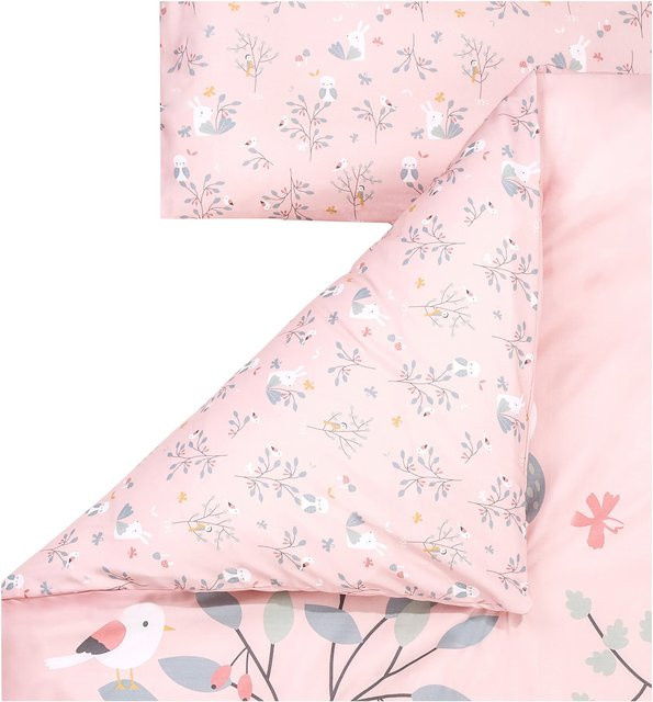 Julius Zöllner Bettwäsche Classic mit Tier-Motiven aus Baumwolle, Pink, B/T: 100 x 135 cm und 40 x 60 cm - Bild 1