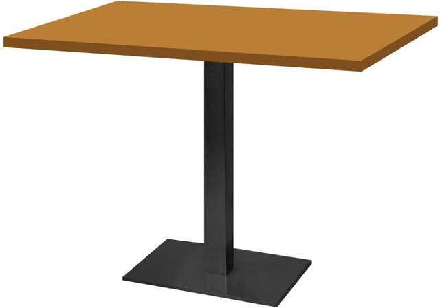 RestooTab Tisch Milan rechteckig in Senf und Holz mit laminierter Spanplatte, B: 120 cm, T: 70 cm, H: 75 cm - Bild 1