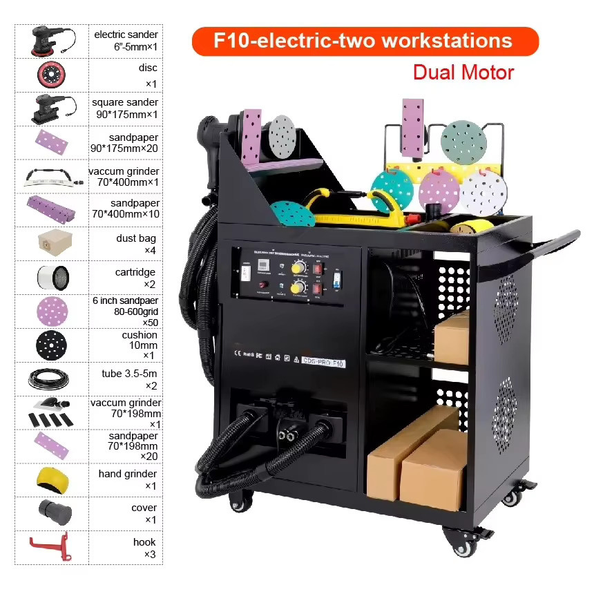 OLYM Exzenter-Schwingschleifer Elektrischer Luftstaubsauger in Schwarz - Bild 2