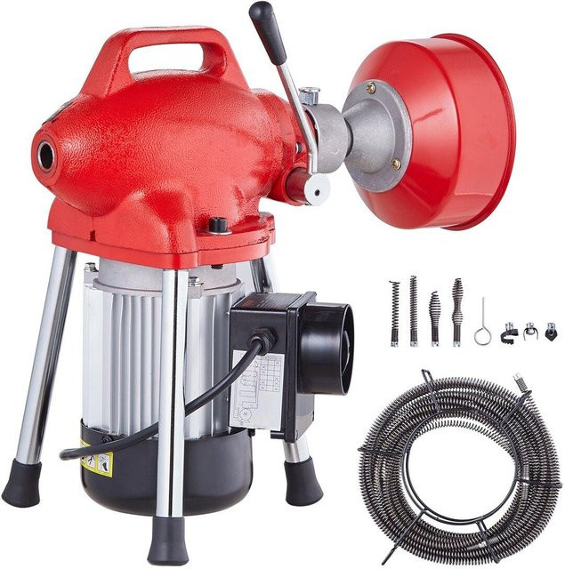 Buying Solutions MB Rohrreinigungsmaschine mit 20 m Spiralschlange und 250W Motor in Rot - Bild 1