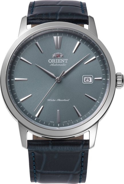 Orient Armbanduhr Automatik, Edelstahl, Blau, Leder, 42 mm, Herren - Bild 1