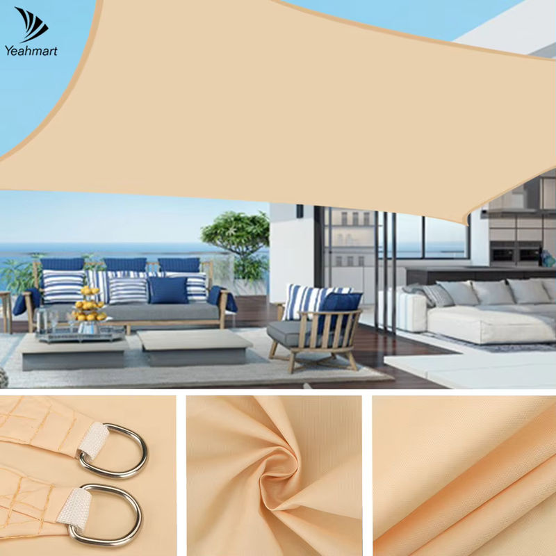 Wasserdichtes Sonnensegel aus Polyester in Deep Grey für Garten, Terrasse und Camping - Bild 5