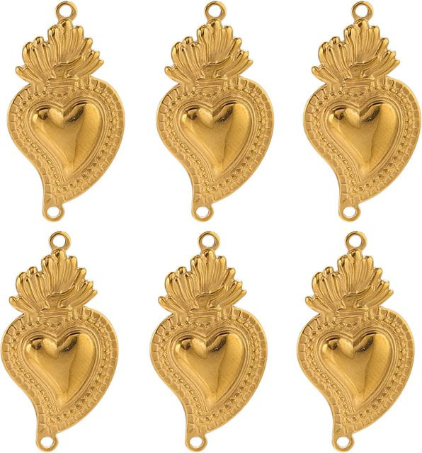 baizzx Anhänger Edelstahl, Gold, Unisex - Bild 1