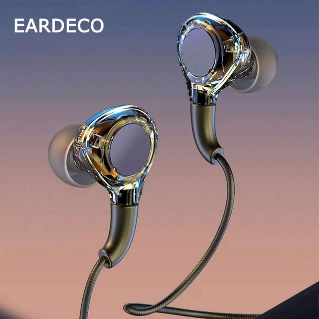 EARDECO Noise Cancelling In-Ear Kopfhörer mit Mikrofon, HIFI Verlustfreier Sound, 3,5mm Jack & USB-C, Schwarz - Bild 1