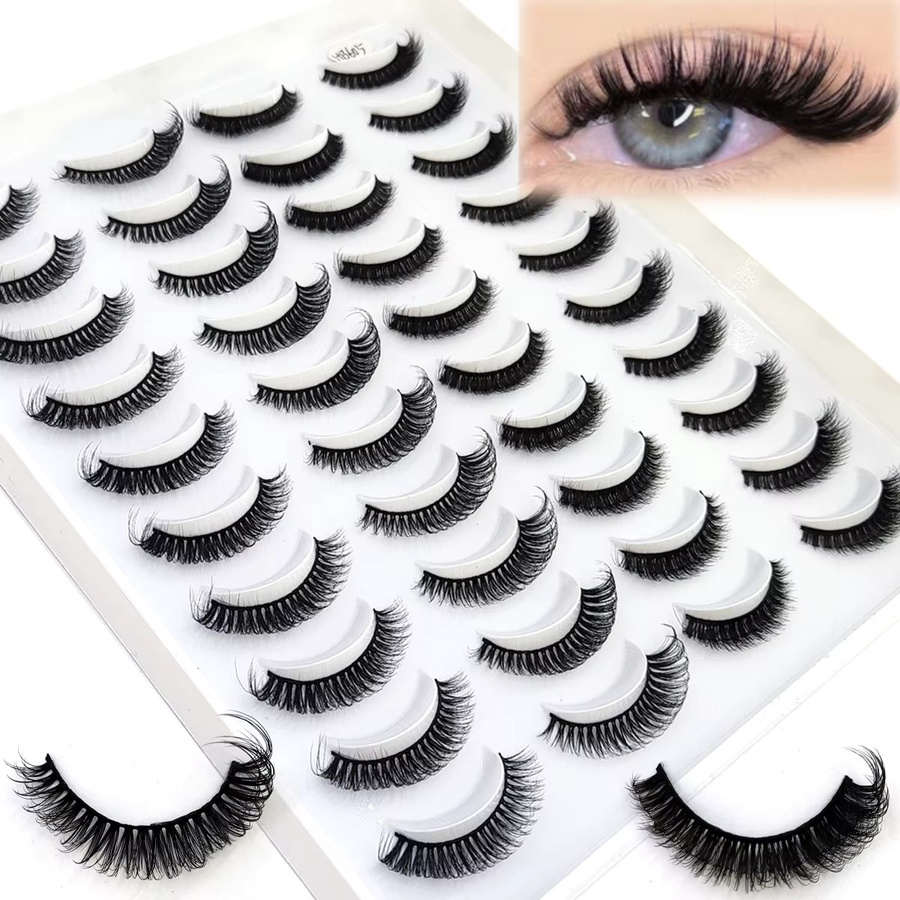 AMSDCN Kunstwimpern, Black, 20 Paar, Unisex - Bild 5