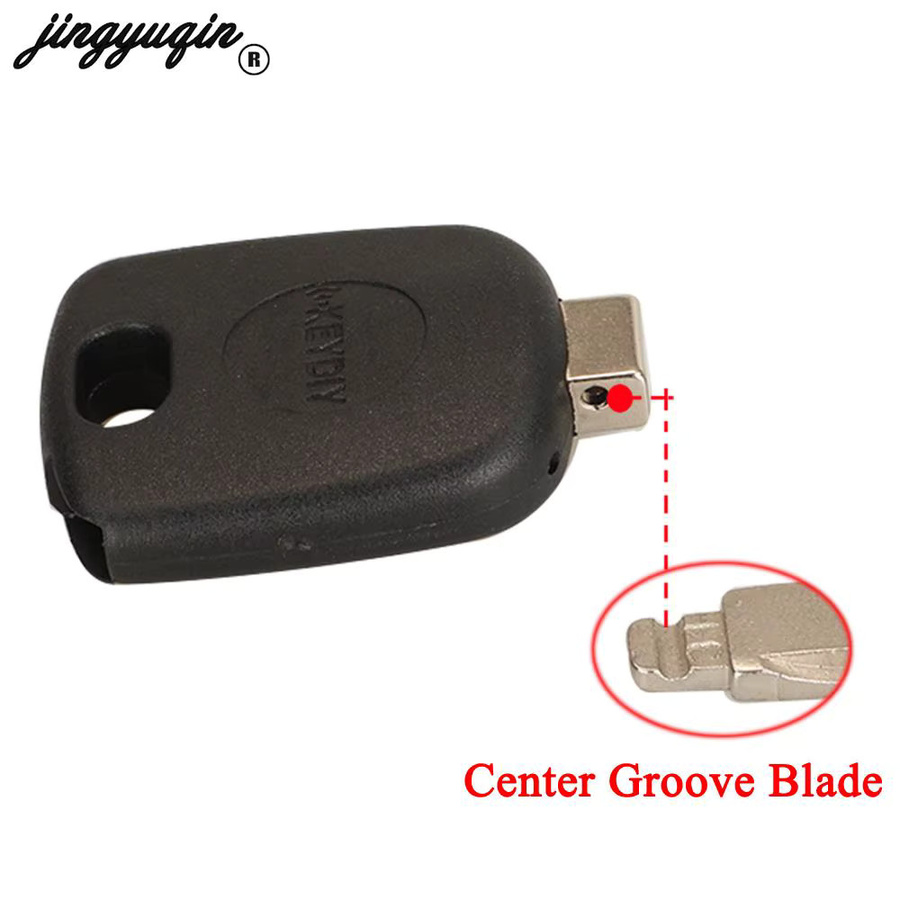 Jingyuqin KEYDIY Universal Transponder Auto Schlüssel Shell mit Center Groove Blade und Chip Halter, Farbe: Schwarz - Bild 2