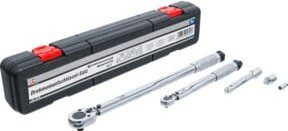 BGS Drehmomentschlüssel-Satz 5-teilig in Silber mit 1/4 Zoll und 1/2 Zoll Abtrieb Außenvierkant für 5-25 Nm und 28-210 Nm - Bild 1