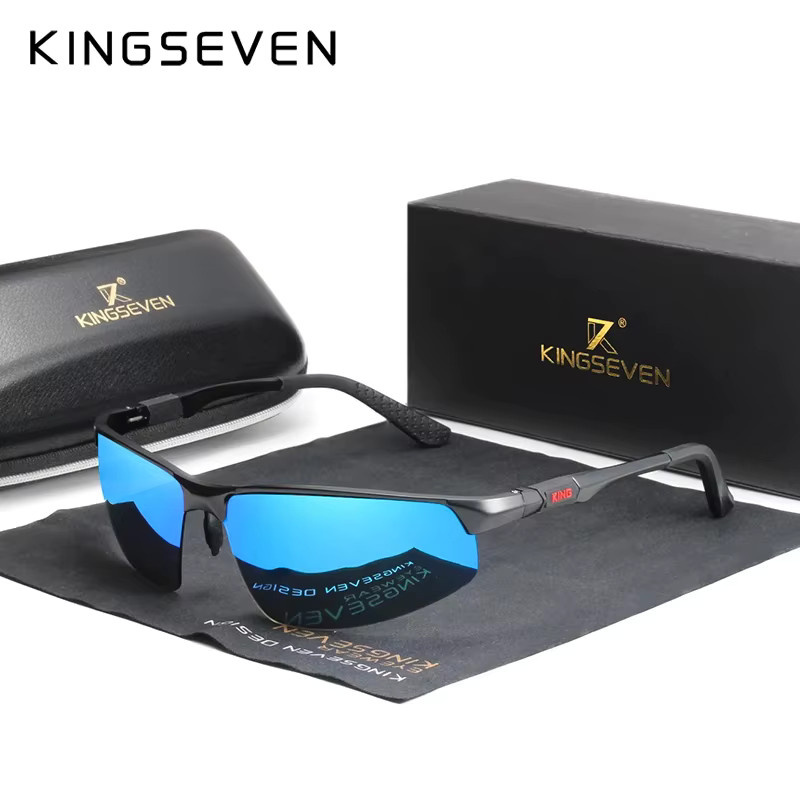 KINGSEVEN Sportsonnenbrille, Vollrand, black, unisex, polarisiert - Bild 2
