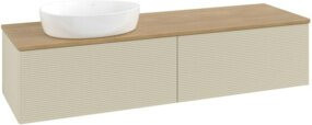 V&B Waschtischunterschrank Antao mit Frontstruktur in Eiche Honig, B/T: 160 x 50 cm - Bild 1