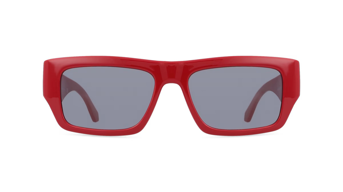 Calvin Klein CKJ22635S Sonnenbrille, Vollrand, quadratisch, Kunststoff, Unisex, rot, grau - Bild 1