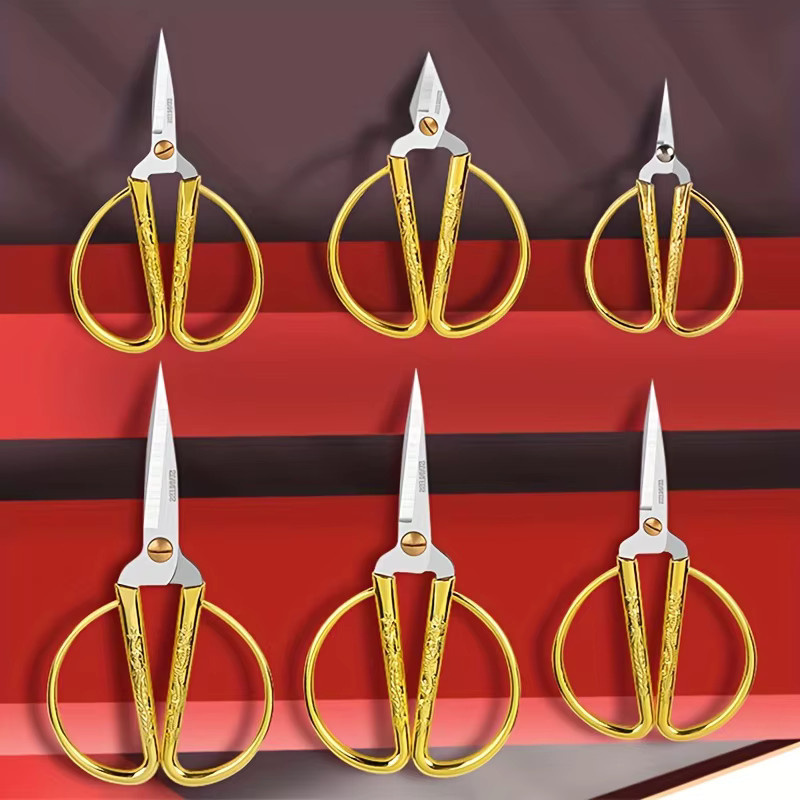 Edelstahl Schneiderschere in Gold für Handarbeiten und Stickerei im Vintage-Design - Bild 2