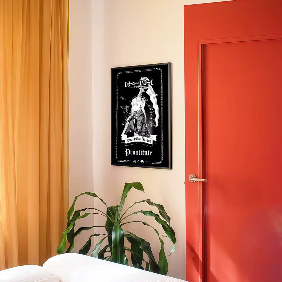Vintage Anime Misa Death Note DIY Klebeposter in Weiß als dekorative Illustration - Bild 3