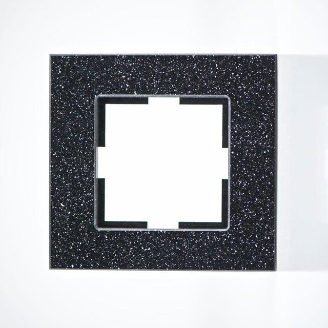 Abdeckplatte Corian Quarz 1-fach in Schwarz, B/T/H: 84 x 87 x 1 cm - Bild 1