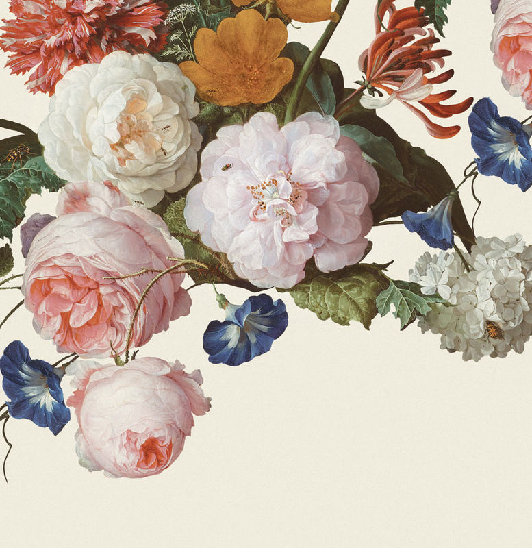 Eijffinger Wallpaper Dutch Masters Vlies Tapete mit Blumenmuster in Mehrfarbig Weiß und Rot/Rose - Bild 2
