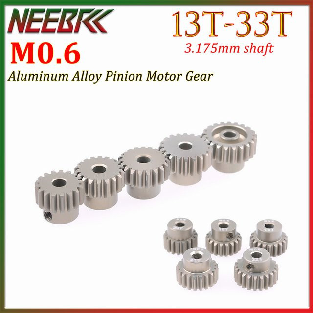 NeebRC M0.6 Aluminiumlegierung Ritzelgetriebe, 3.175mm Welle, für 1/10 RC Auto LKW Motor - Bild 1