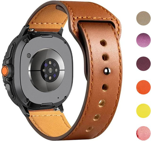 Samsung Galaxy Watch 8 Classic/40/44 mm Uhrenarmband, Leder, brown, Unisex - Bild 1