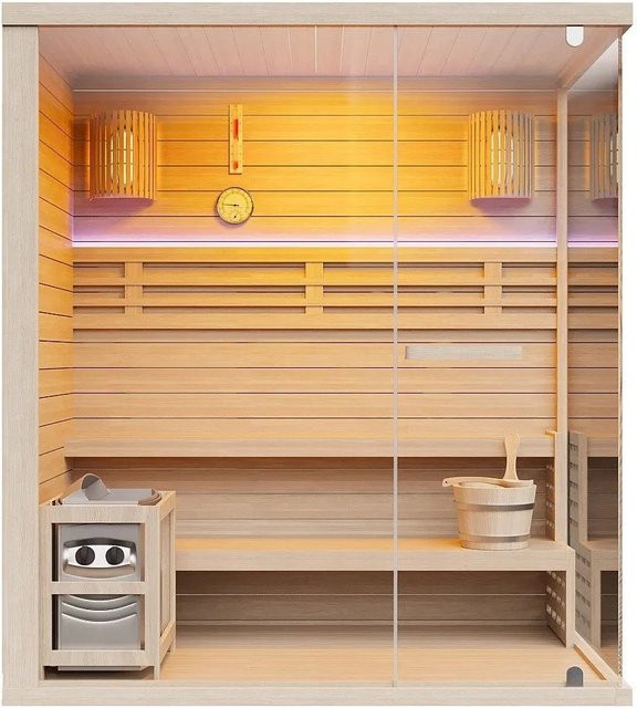 Finnische Sauna Selki von Vente-unique in Naturfarben Hell Beige, Breite: 180 cm - Bild 1