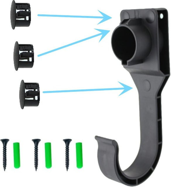 Wandhalterung für EV-Ladegerät Typ 1, Elektroauto-Ladekabel-Organizer und Halterung für J1772 Typ 1-Anschluss, Schwarz - Bild 1