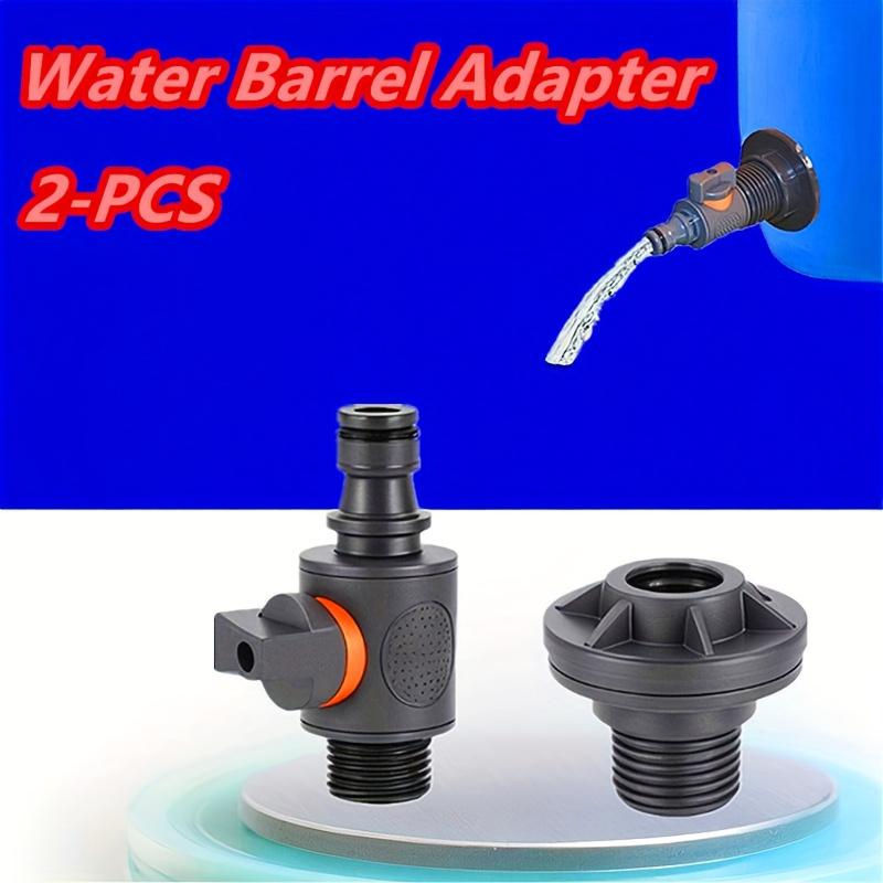 YC Direct 2er-Set PVC Wasserfass-Adapter mit Ventil für IBC-Wassertanks und Regenwassersammler mit Außengewinde und Schnellmontage - Bild 10