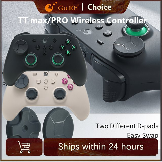 GuliKit TT Max Pro Kabelloser Controller mit TMR-Joysticks und Trigger für Nintendo Switch, Windows, Android und iOS in Schwarz oder Weiß - Bild 1