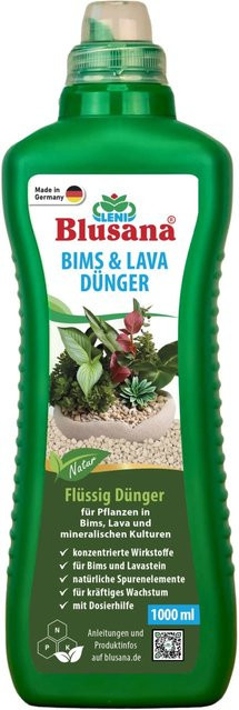 Blusana Bims & Lava Flüssigdünger für Hydrokultur und Hydroponik NPK 10-4-6, 1 Liter - Bild 1
