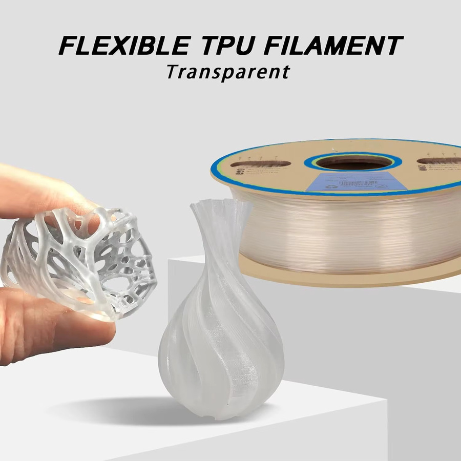 Filajoy3D Flexibles TPU-Filament 1,75mm Transparent mit Shore-Härte 95A für FDM 3D-Drucker - Bild 2
