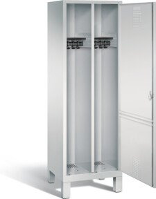 C+P Spind Evolo Schwarz-Weiss mit Front und Korpus in Lichtgrau, H x B x T: 185 x 61 x 50 cm - Bild 1