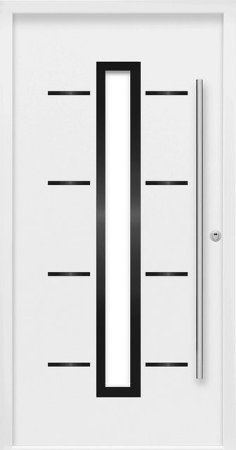 Splendoor Sicherheits-Haustür ThermoSpace Prime Milano RC2 Komfort in Weiß mit Glaseinsatz, B/H: 110 x 210 cm, DIN Rechtsausführung - Bild 1
