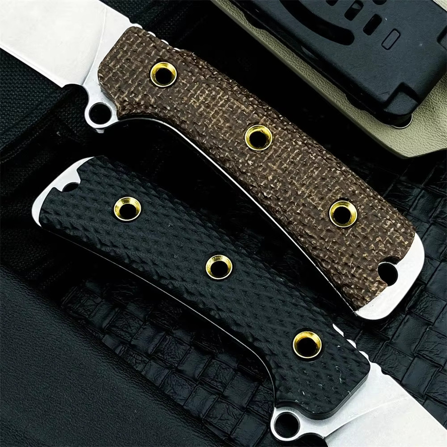 Feststehendes Campingmesser mit 8Cr13mov Stahlklinge und Micarta-Griff in Braun inklusive Scheide - Bild 2