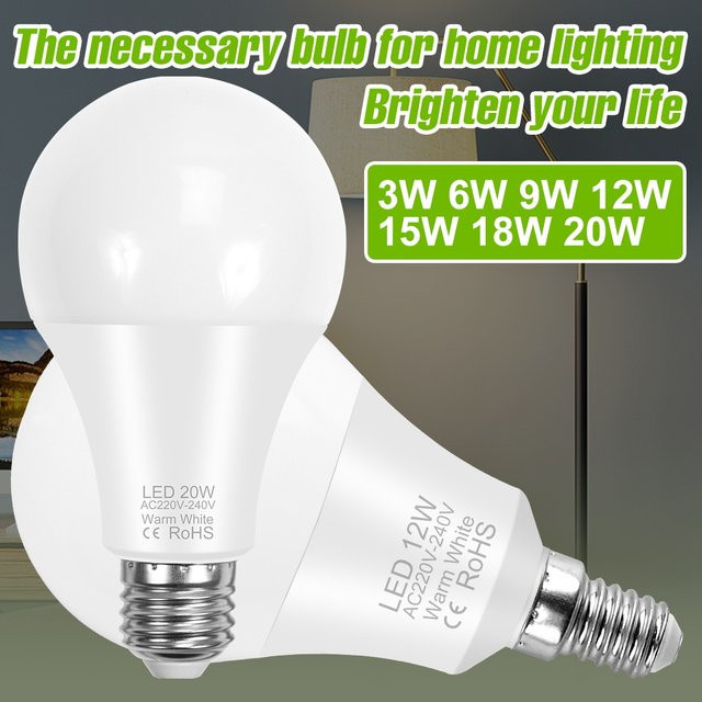 Energiesparende 20W LED Glühbirne E27 für Deckenlampen und Kronleuchter in Weiß - Bild 1