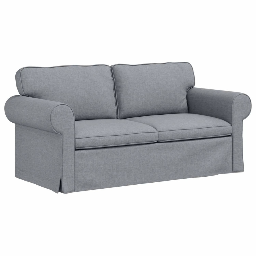 vidaXL Sofa Hellgrau mit Stoffbezug und Metallrahmen B/T/H: 215 x 82 x 80 cm - Bild 2