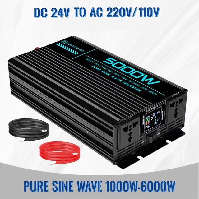 CHANTOWER Reiner Sinus-Wechselrichter DC 24 V zu AC 220 V/110 V für Auto und Solar - Bild 1