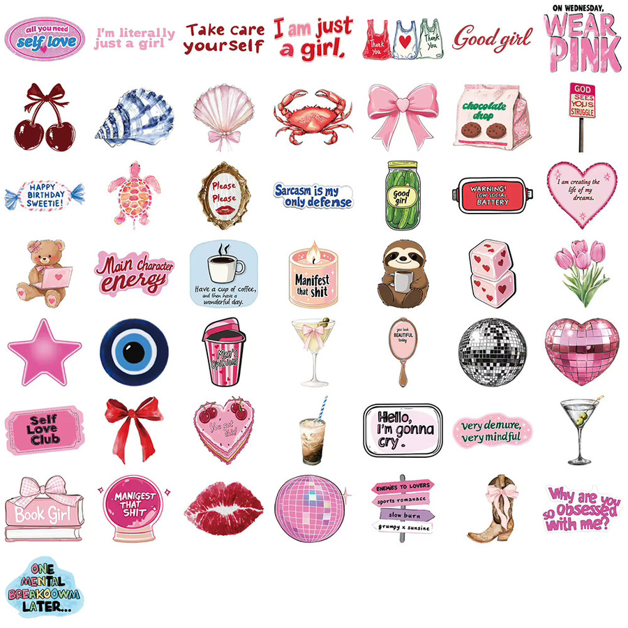 Rspctou Mädchen-Aufkleber, pink, Aufkleber-Set - Bild 2