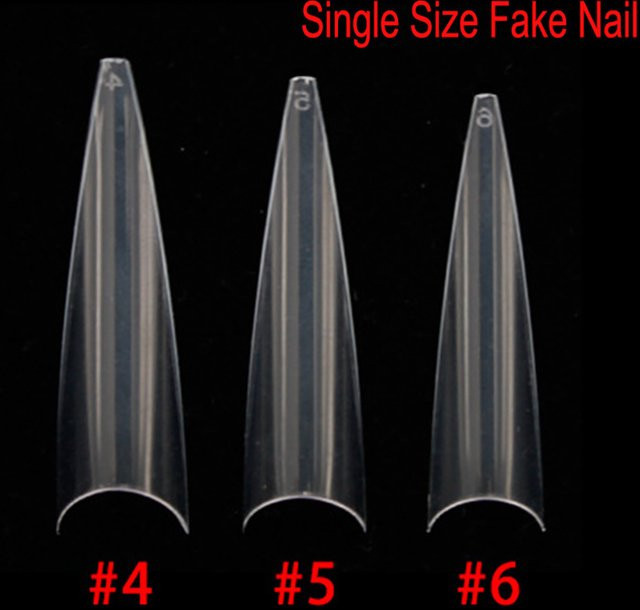zengtaolke Künstliche Nägel Stiletto, Clear, 600 Stück - Bild 1