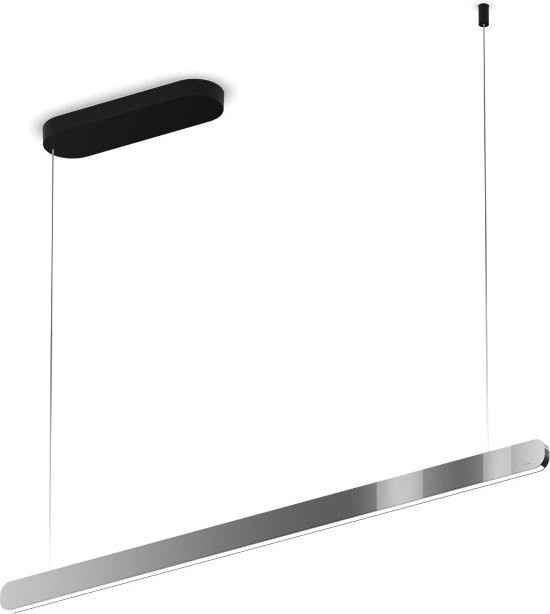 Occhio Mito linear volo 100 up LED-Pendelleuchte in Schwarz matt mit Kopf in Dark Chrome für deine Tischbeleuchtung - Bild 1