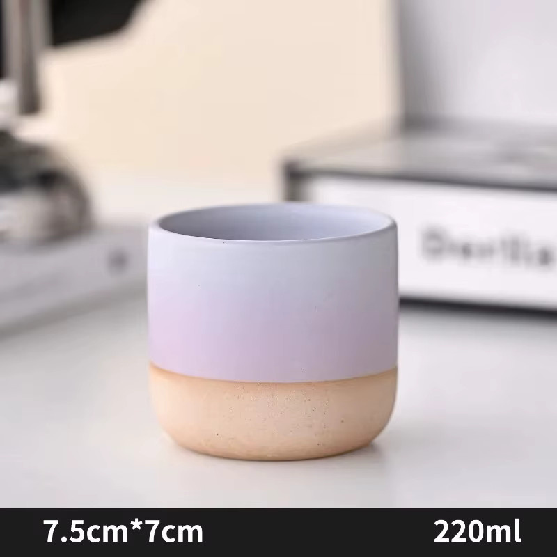 Keramiktasse im japanischen Vintage-Stil mit Farbverlauf in Grün und Multicolour, 220 ml - Bild 5