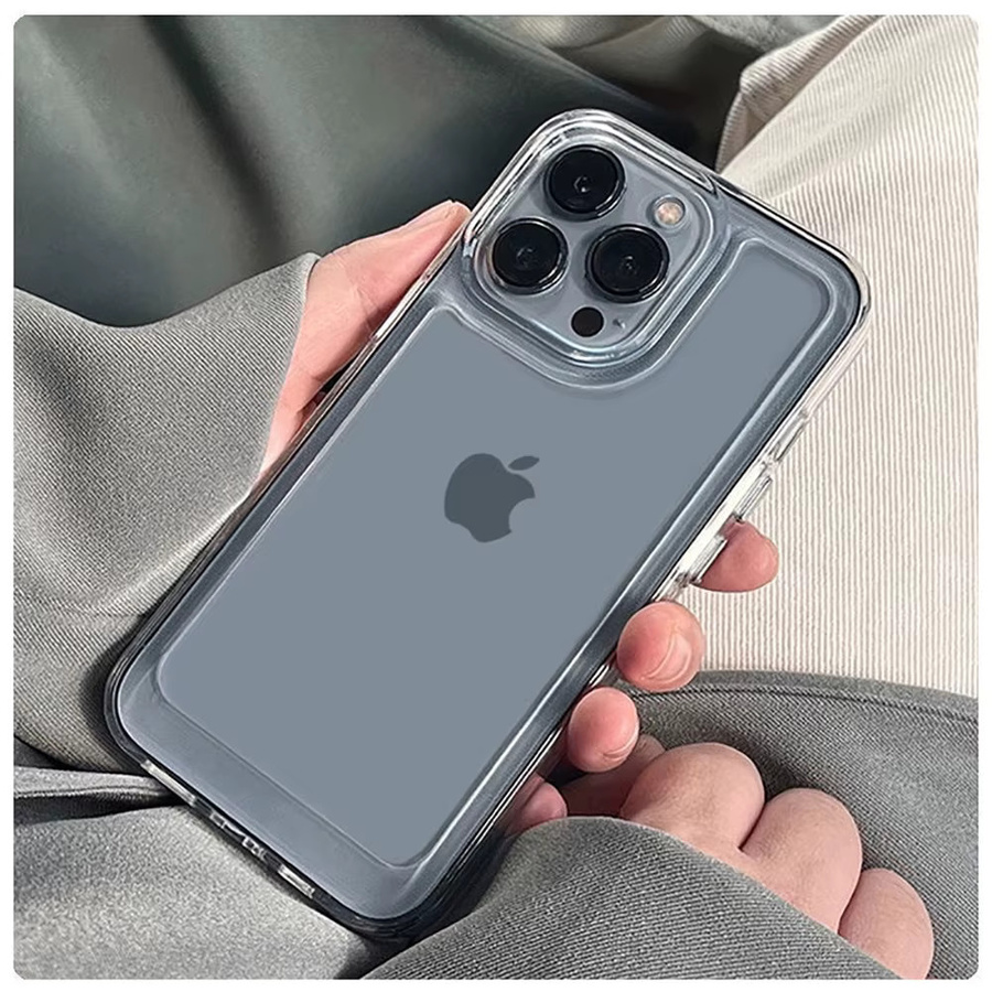 Stoßfeste Silikon Schutzhülle für Apple iPhone in Transparent - Bild 2