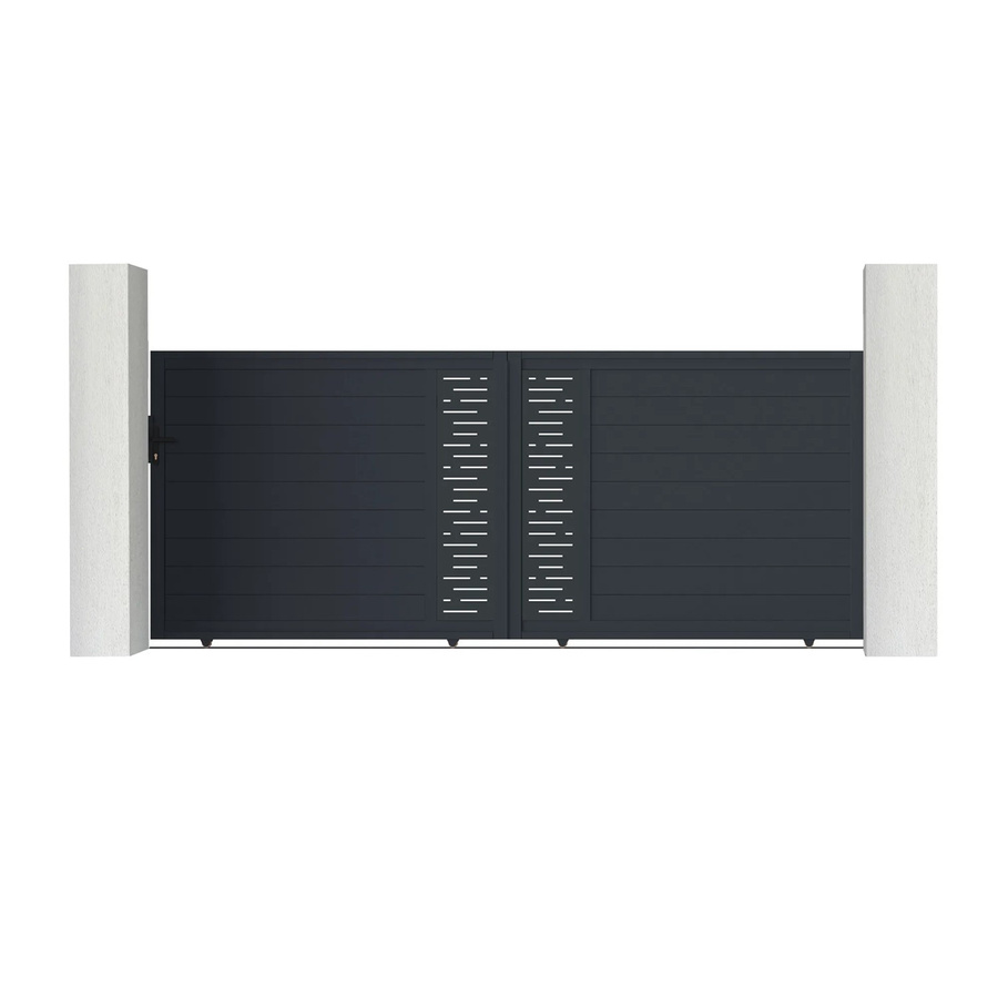 Casanoov Elektrisches Schiebetor Arlberg aus Aluminium in Grau und Anthrazit mit Schiebetorantrieb Ranger C300, B: 400 cm, H: 160 cm - Bild 2