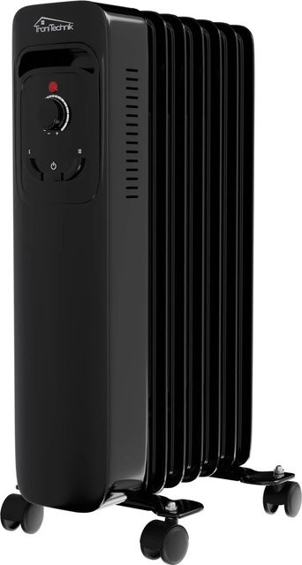 Tronitechnik Ölradiator TT-OR 207 Elektroheizung in Schwarz mit 1500 Watt, 7 Rippen und Thermostat - Bild 2