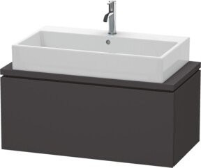 Duravit Waschtischunterschrank Compact L-Cube in Graphit Matt mit einem Auszug, Wandmontage, B/T/H: 92 x 47,7 x 40 cm - Bild 1
