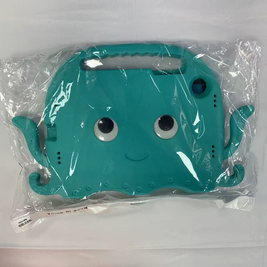Stoßfeste Kinderhülle für Samsung Galaxy Tab A8 10,5 Zoll 2022 und Galaxy Tab A7 10,4 Zoll mit integriertem Griffständer in Türkis - Bild 2